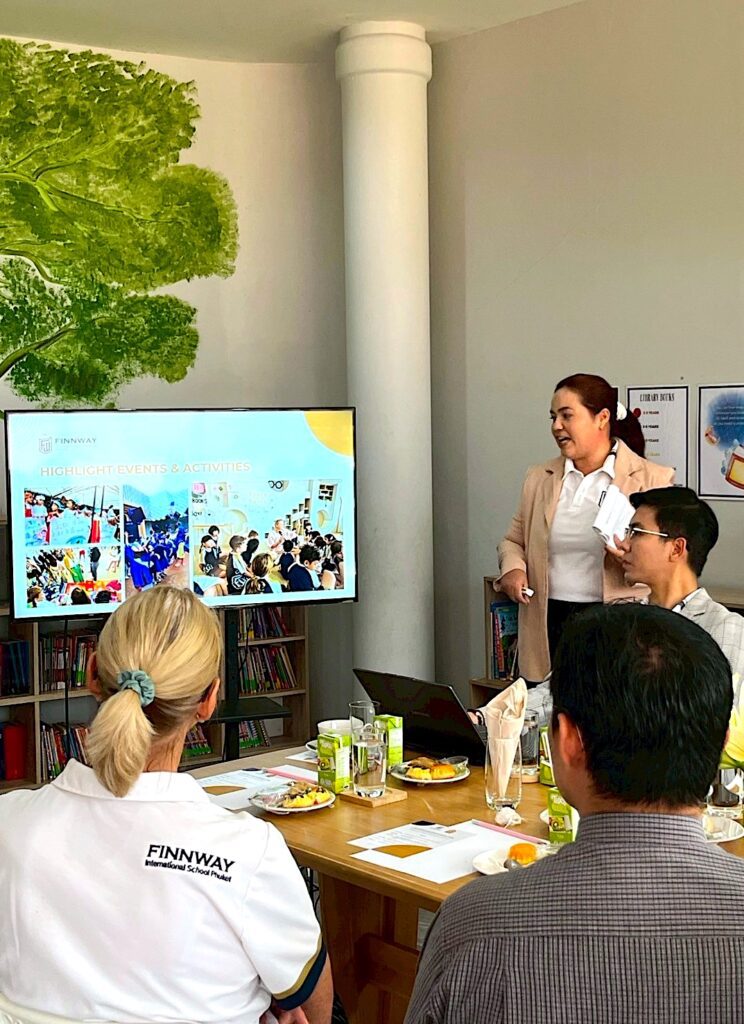 Chief of the Phuket Provincial Education, Panna Phromwichian at Finnway International School