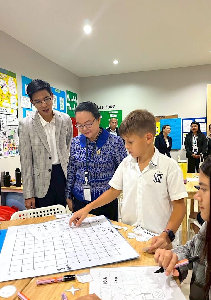 Chief of the Phuket Provincial Education, Panna Phromwichian at Finnway International School