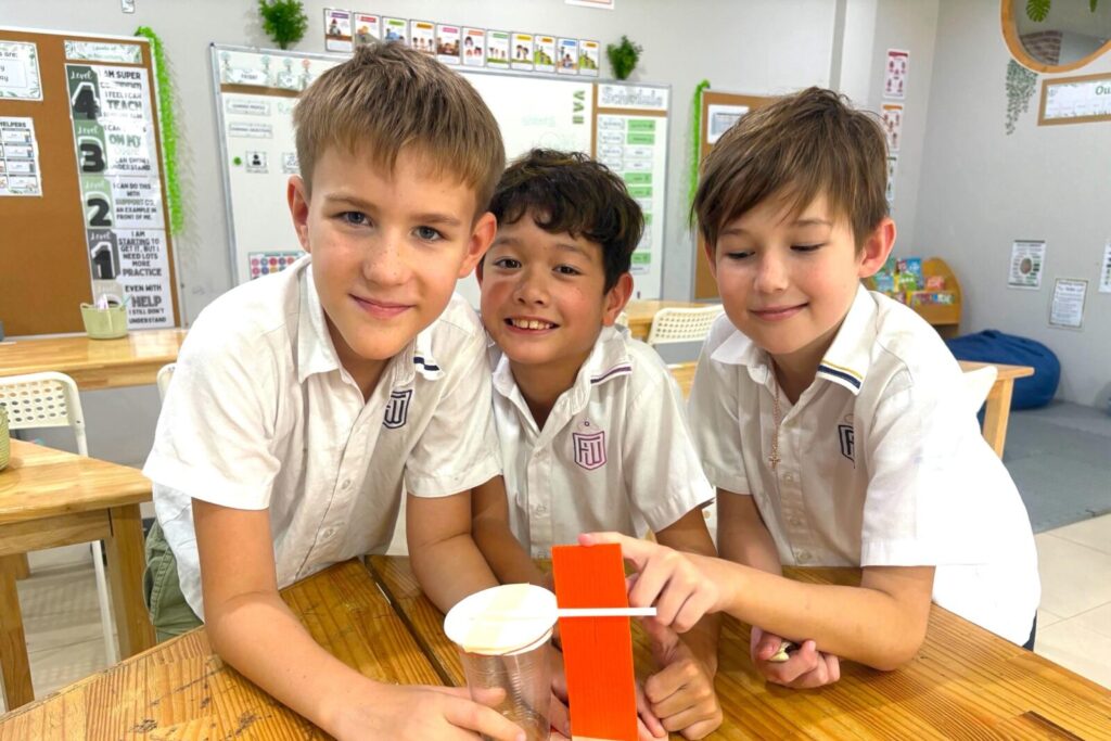 Primary Students students engaged in classroom learning at Finnway International School Phuket